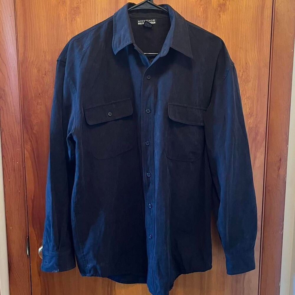 Unbranded Men's Black and Navy Shirt